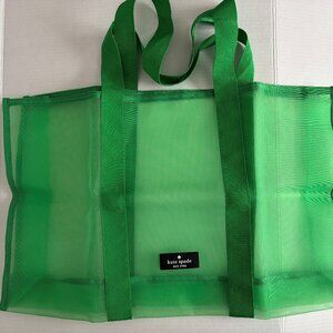Kate Spade New York Green Transparent Mesh Tote Bag